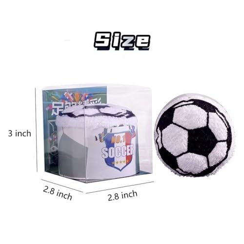 JOMBOTIK Soccer Hand Towels - 2 Pack 12x12 Inch Cotton Sports Gift