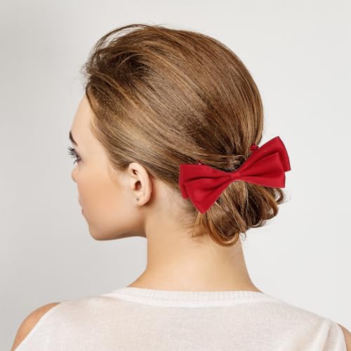Mabor 6PCS Bow Scrunchies for Women Silk-Like Hair Ties Ponytail Holders
