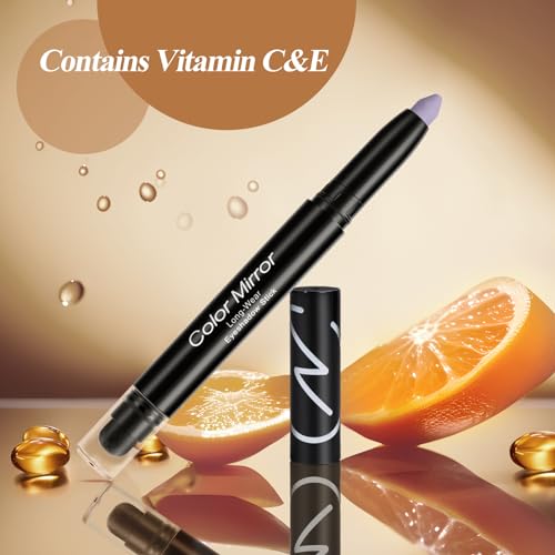 Color Mirror Waterproof Cream Eyeshadow Stick - Periwinkle Matte