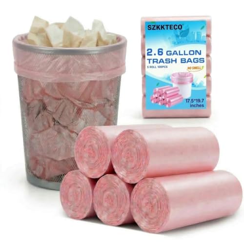 Pink Heavy Duty 2.6 Gallon Small Trash Bags - 100 Count
