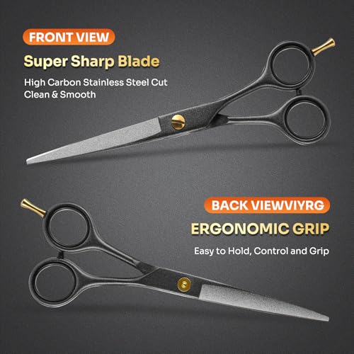 AnJOLi Professional Hair Cutting Scissors 6.9" Stainless Steel Barber Shears