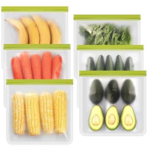 Reusable Gallon Freezer Bags - Leakproof, BPA-Free Food Storage Bags for Marinating & Travel
