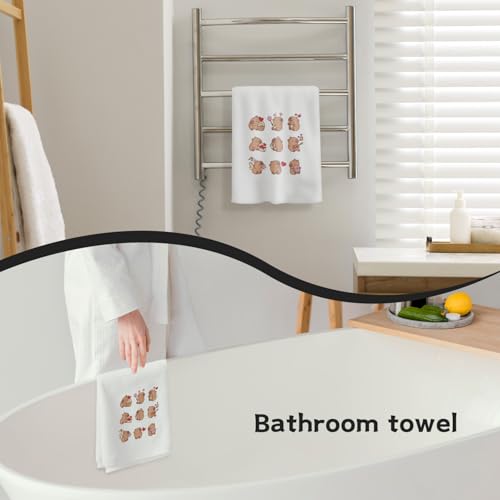 Capybara Kitchen Towel Microfiber Decorative Hand Towel 16x24