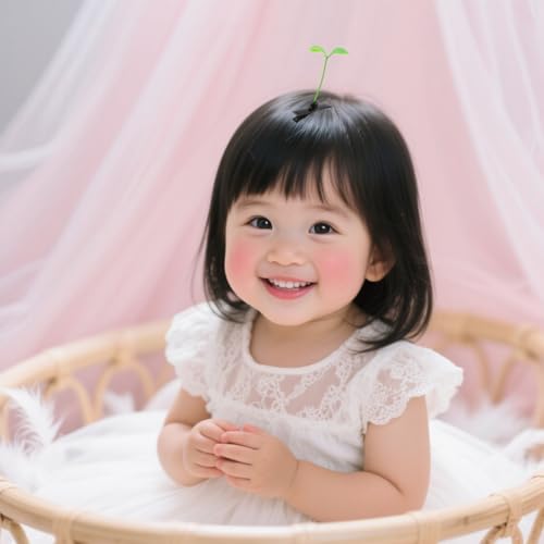 Bean Sprout Hair Clips Green Plant Hairpin 40 Pcs