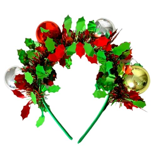 Christmas Glitter Pom-Pom Headband Festive Party Hair Accessory