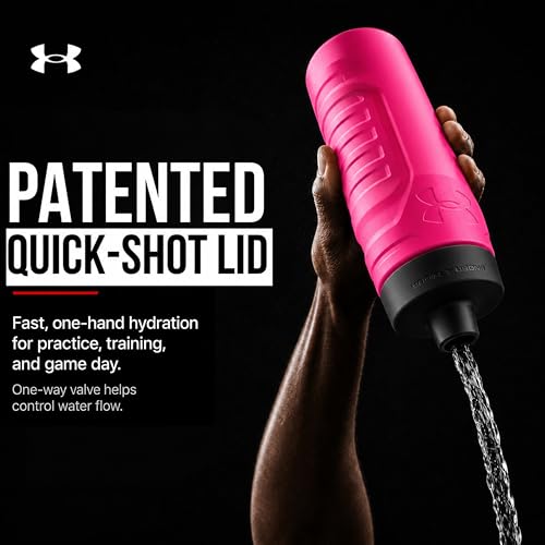 Under Armour 32oz Hot Pink Squeeze Water Bottle for Sports