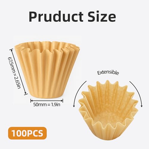 Vekniqo 100-Pack 5 Cup Coffee Maker Filters Compatible with Mr. Coffee