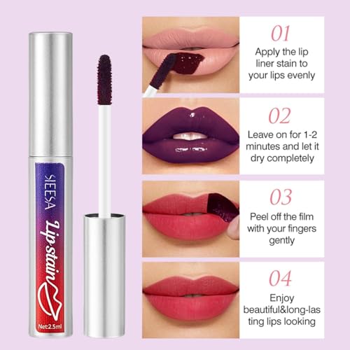 Sunohyesla Peel Off Lip Stain - Long Lasting Matte Nude Pink Lip Tattoo