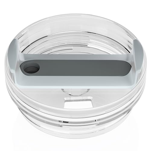 40 oz Tumbler Lid Replacement, Tumbler Lids Fit for Stanley Quencher, No Straw, Replacement Covers for Stanley Cup Accessories (Grey)