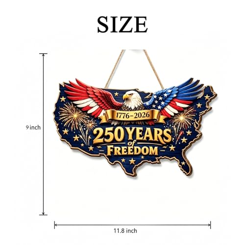 250th Anniversary Eagle Wreath - Patriotic Wooden Door Decor