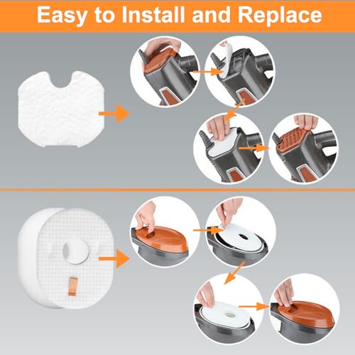 Dcoecue Shark Vacuum Filter Replacement Kit - 3 Pack with Brush