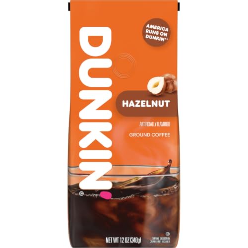 Dunkin' Hazelnut Ground Coffee - 12 oz Medium Roast Bag