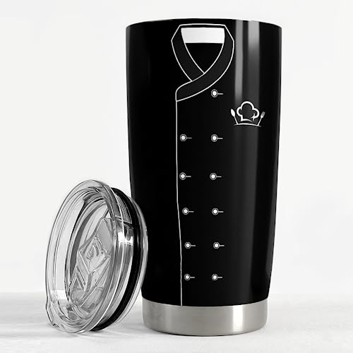 Chef Insulated Stainless Steel Tumbler 20oz Travel Mug - Gift for Men Women