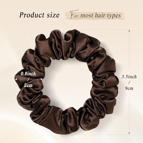 WantGor Satin Hair Scrunchies for Women No Damage Silk Hair Ties