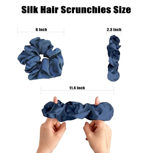 FUQAO Silk Satin Hair Scrunchies - No Damage Elastic Ponytail Holder