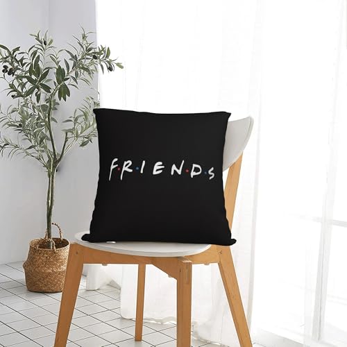 Kiyza 18x18 Inch Decorative Pillow Cover - Friend Print Cushion Case