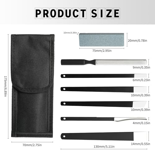 Motroce 6-Piece Professional Stainless Steel Pedicure Knife Set & Callus Remover