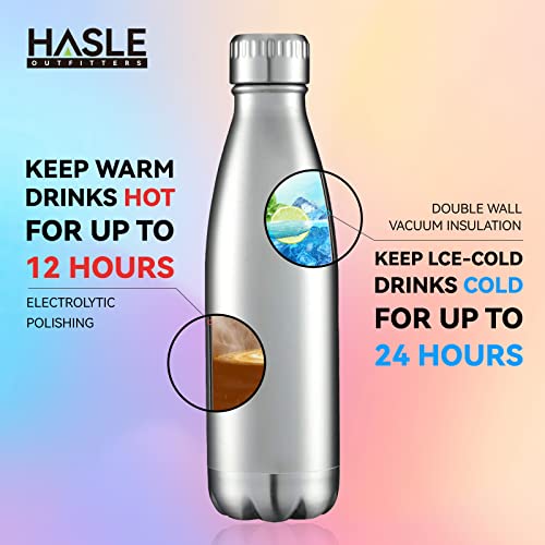 HASLE OUTFITTERS 17oz Stainless Steel Insulated Water Bottle