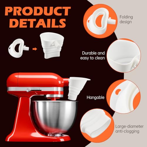Flour Funnel for KitchenAid Mixer 5Qt - Spill-Free Attachment