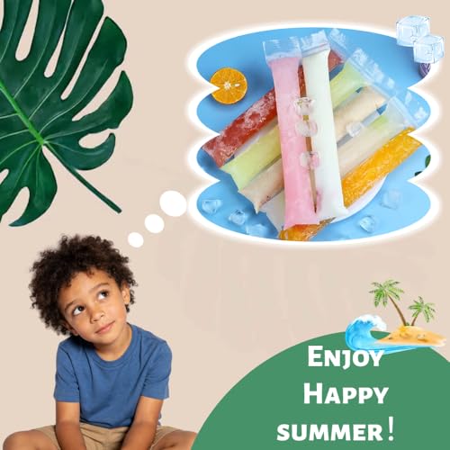 200 Disposable Ice Pop Molds with Funnel for Homemade Treats
