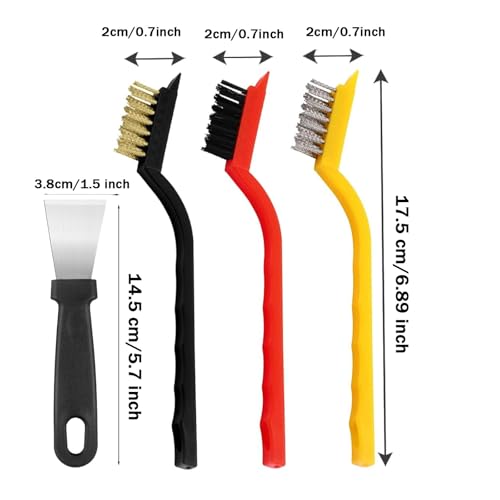 7-Pack Ergonomic Cleaning Brush Set for Rust, Paint & Dirt