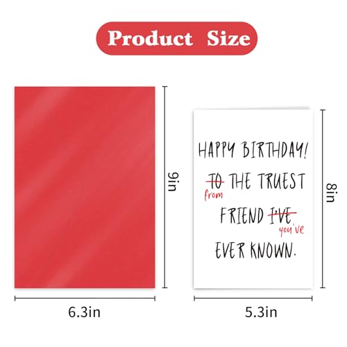 Funny Birthday Card with Envelope - Shiny Glitter Blank Greeting Card