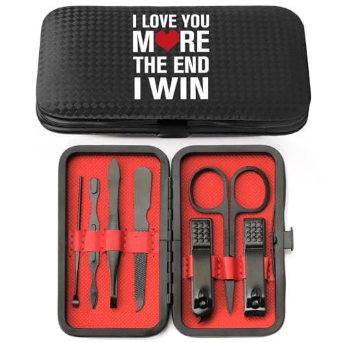 XiuSpark 7-Piece Stainless Steel Manicure Kit & Nail Clippers Set for Men and Women