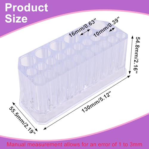 Acrylic Eyeliner & Lip Liner Organizer with 26 Slots - Clear Storage Case