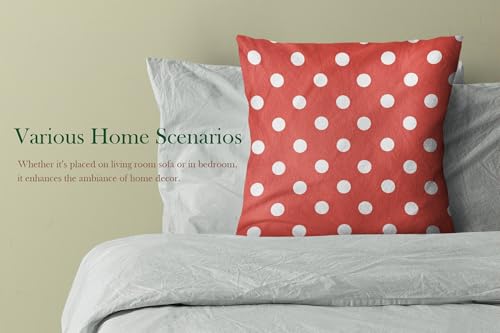 Coral Polka Dot European Pillowcase 26x26 Inch Double-Sided Cushion Cover