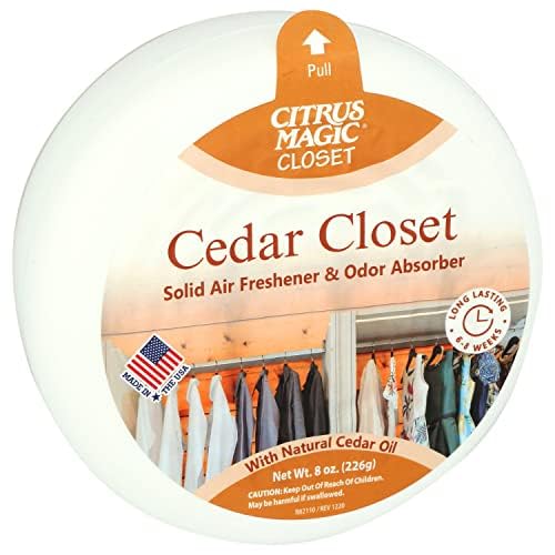 Citrus Magic Cedar Closet Air Freshener - Odor Absorbing Solid, 8 oz (Pack of 6)