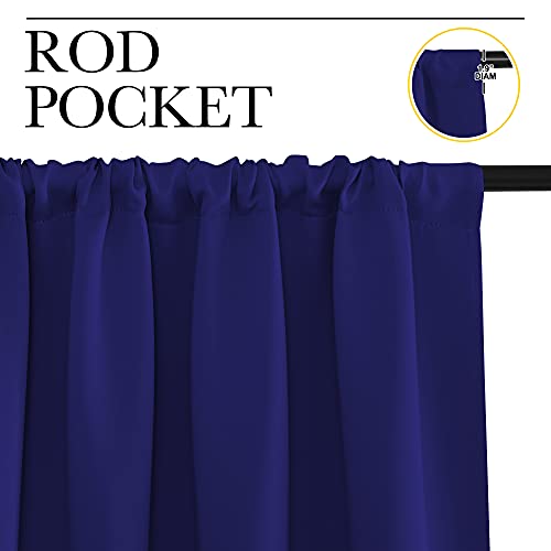 NICETOWN Navy Blue Blackout Curtains for RV Windows, 42" x 36", Set of 2
