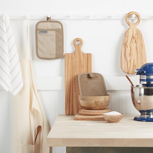 KitchenAid Beacon 2-Piece Pot Holder Set, Milkshake Tan/Beige, 7"x10"