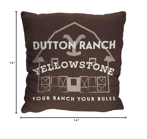 NORTHWEST Yellowstone Double Sided Woven Jacquard Pillow 2-Pack, 14" x 14", Protect The Land