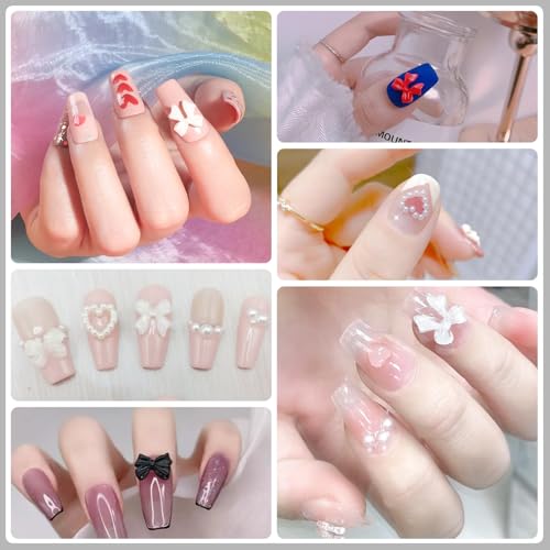 Artdone 3D Nail Art Charms and Studs Kit with Tweezers - 12 Grids
