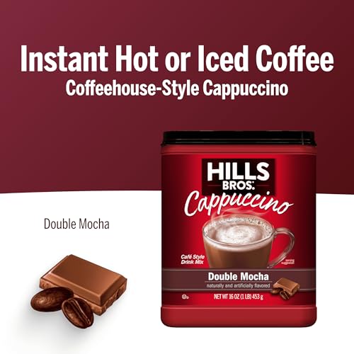 Hills Bros. Double Mocha Cappuccino Mix - Instant Coffee Drink, 16 oz