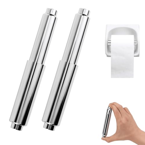 Toilet Paper Holder Replacement Spring Rod - 2 Pack Universal Roller Insert