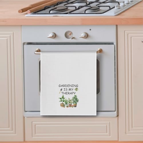 Gardening is My Therapy Kitchen Towels - 16x24 Inches Decorative Hand Towels for Home