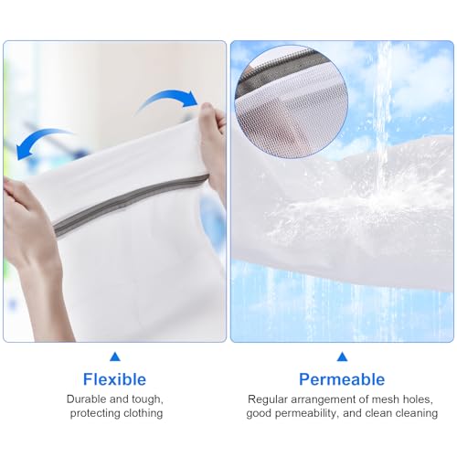Wvzedm 6-Piece Mesh Laundry Bag Set, 12x16 Inch Wash Bags for Delicates