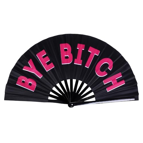 Tiggell Large Clacking Dance Fans for Raves & Festivals