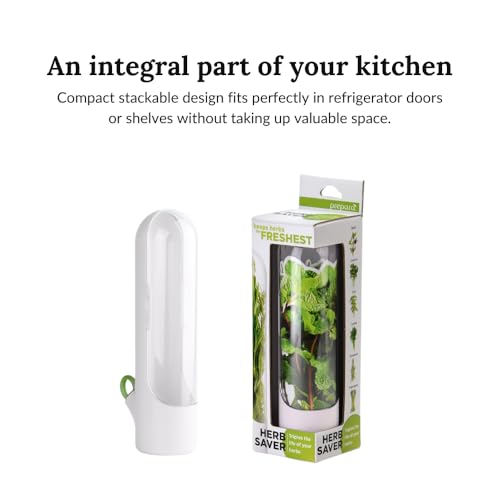 Prepara Mini Herb Saver - Fresh Herb Storage Container for Refrigerator
