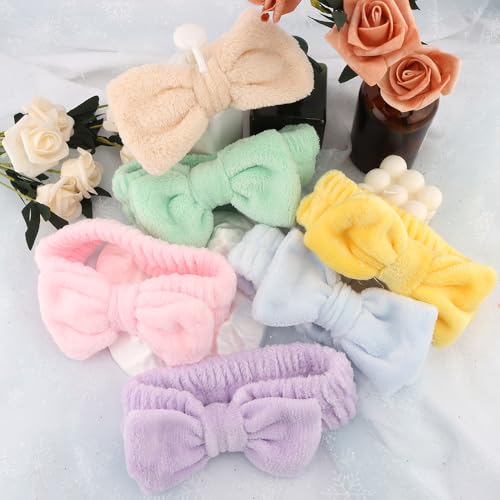 AOPRIE SPA Headbands & Wrist Towel Wraps for Washing Face 6 Pack