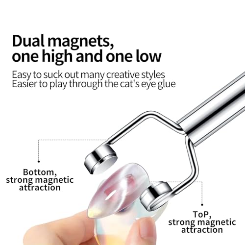 3 in 1 Cat Eye Nail Magnet Stick Y Shape Double Head Manicure Tool