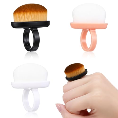RAHHLIZS 3 Pcs Ring Nail Dust Brush Soft Fluffy Duster Tool for Manicure