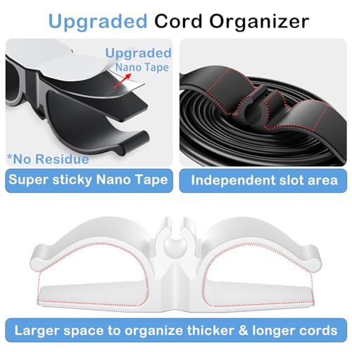 Lancord 8-Pack Black Appliance Cord Organizer for Kitchen & Household Devices