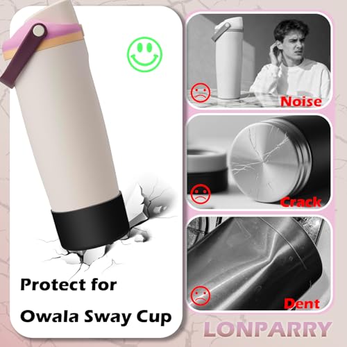 2-Pack Silicone Boot for Owala FreeSip Sway 40 oz & 30 oz Bottle and Tumbler - Non-Slip & Scratch Resistant Bottom Protector Boot for Owara Accessories Protective Sleeve Cover