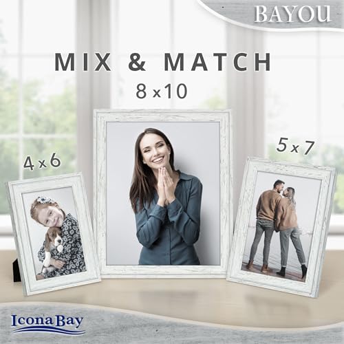 Icona Bay Cape Cod 4x6 Picture Frame - Cloudy White Coastal Photo Frame