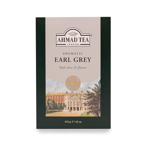 Ahmad Tea Earl Grey Black Tea, Aromatic Loose Leaf, 454g
