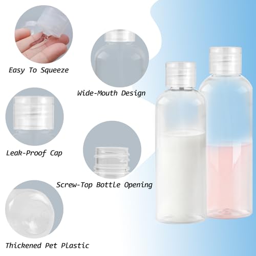 Ninsula 8-Piece TSA Approved Travel Bottles Set - Leak-Proof Toiletries Containers