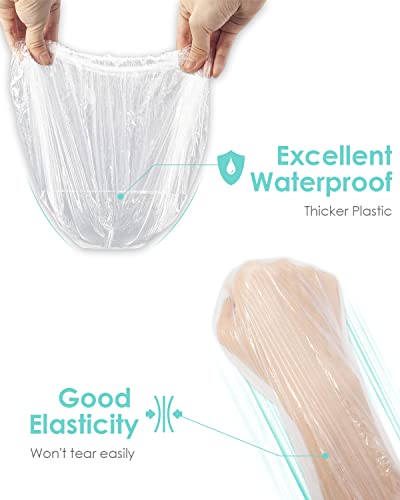 Auban 30-Pack Disposable Shower Caps, Waterproof Plastic Hair Caps