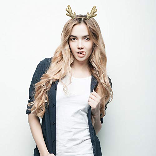 Christmas Reindeer Antlers Headband 2 Pcs Elk Horns Hair Hoops